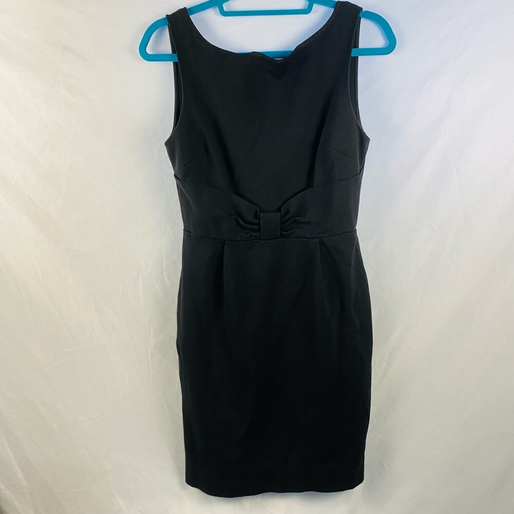 Kate Spade Black Classic‎ Sheath Dress Waist Bow Detail Size 6 Minimalist